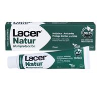 LACER NATUR - Pasta Dental 75ml, Origen Natural, Anticaries y Antibacteriano, Pasta de Dientes Antiséptica, Antioxidante, Con Flúor, Sin Gluten