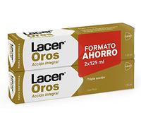 LACER OROS - Pasta de Dientes 2 x 125 ml, Protección Bucodental Integral, Triple Acción, Previene el Sangrado, Reduce la Sensibilidad Dental, Protege Contra la Caries