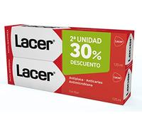 LACER PDL - Pasta de Dientes Duplo 2 x 125 ml, Acción Antiplaca, Anticaries, Antimicrobiana, Combate la Flora que Causa la Caries, Refuerza el Esmalte y la Dentina, Protección Integral