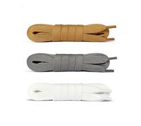 Laceter 3 Pares de Cordones Planos de Algodón 8mm para Zapatillas y Calzado Deportivo - Compatibles con Nike, Adidas, Converse - Alta Resistencia - Fabricado en España - Street - 120 cm