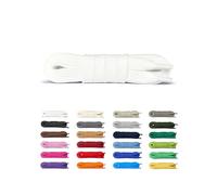 Laceter Cordones Planos de Algodón 8mm para Zapatillas Deportivas y Sneakers - Compatibles con Nike, Adidas, Converse, Vans - Resistencia y Comodidad - Fabricado en España - Blanco, 120 cm - X2