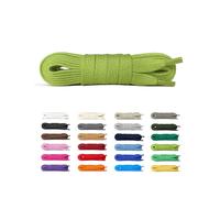 Laceter Cordones Planos de Algodón 8mm para Zapatillas Deportivas y Sneakers - Compatibles con Nike, Adidas, Converse, Vans - Resistencia y Comodidad - Fabricado en España - Verde lima, 150 cm