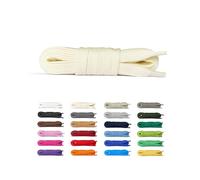 Laceter Cordones Planos de Algodón 8mm para Zapatillas Deportivas y Sneakers - Compatibles con Nike, Adidas, Converse, Vans - Resistencia y Comodidad - Fabricado en España - blanco roto, 90 cm