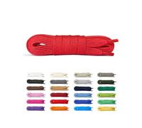 Laceter Cordones Planos de Algodón 8mm para Zapatillas Deportivas y Sneakers - Compatibles con Nike, Adidas, Converse, Vans - Resistencia y Comodidad - Fabricado en España - Rojo, 150 cm