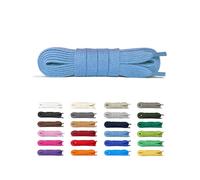 Laceter Cordones Planos de Algodón 8mm para Zapatillas Deportivas y Sneakers - Compatibles con Nike, Adidas, Converse, Vans - Resistencia y Comodidad - Fabricado en España - Cielo azul, 120 cm