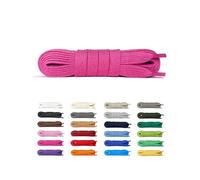 Laceter Cordones Planos de Algodón 8mm para Zapatillas Deportivas y Sneakers - Compatibles con Nike, Adidas, Converse, Vans - Resistencia y Comodidad - Fabricado en España - Rosa oscuro, 75 cm