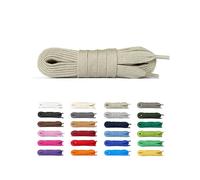 Laceter Cordones Planos de Algodón 8mm para Zapatillas Deportivas y Sneakers - Compatibles con Nike, Adidas, Converse, Vans - Resistencia y Comodidad - Fabricado en España - Beige, 180 cm