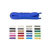 Laceter Cordones Planos de Algodón 8mm para Zapatillas Deportivas y Sneakers - Compatibles con Nike, Adidas, Converse, Vans - Resistencia y Comodidad - Fabricado en España - Azul, 75 cm