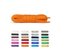 Laceter Cordones Planos de Algodón 8mm para Zapatillas Deportivas y Sneakers - Compatibles con Nike, Adidas, Converse, Vans - Resistencia y Comodidad - Fabricado en España - Naranja, 90 cm