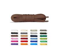 Laceter Cordones Planos de Algodón 8mm para Zapatillas Deportivas y Sneakers - Compatibles con Nike, Adidas, Converse, Vans - Resistencia y Comodidad - Fabricado en España - Marrón oscuro, 75 cm