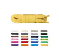 Laceter Cordones Planos de Algodón 8mm para Zapatillas Deportivas y Sneakers - Compatibles con Nike, Adidas, Converse, Vans - Resistencia y Comodidad - Fabricado en España - Amarillo, 75 cm