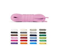 Laceter Cordones Planos de Algodón 8mm para Zapatillas Deportivas y Sneakers - Compatibles con Nike, Adidas, Converse, Vans - Resistencia y Comodidad - Fabricado en España - Rosa claro, 90 cm