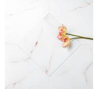 LaCheery 36 Piezas Vinilo Suelo Marmol Baldosas Adhesivas Suelo Vinilo Autoadhesivo Blanco Baño Impermeable 30cm x 30cm Suelos de Vinilos Adhesivos para Suelos Cocina Cobertura 3.24㎡ Antideslizante