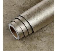 LaCheery Papel Pintado Autoadhesivo Marron Bronce Efecto Cemento Papel Tapiz Paredes Habitacion 40cm x 200cm Vintage Vinilo Adhesivo Muebles Cocina Impermeable Revestimiento Vinilico Adhesivo Salon