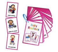 Lachilly Tarjetas de aprendizaje de palabras en inglés Daily Routines