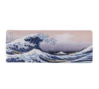lachineuse - Alfombrilla de ratón XXL - Ambiente japonés - Wave de Kanagawa - 800 x 300 x 3 mm - Decoración Japonesa - Antideslizante y Resistente al Agua - Idea de Regalo de Japón Asia