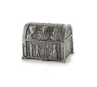 lachineuse - Caja de acero para faraón (10 x 7,5 x 7,5 cm) - Decoración del antiguo Egipto - Joyero, llaves, reloj - Idea de regalo decorativa - Urna de almacenamiento - Color metal