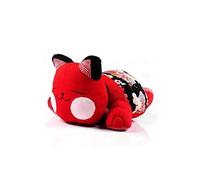 lachineuse Cojín Gato Japonés Maneki Neko, Rojo, 30x18x14 cm | Estilo japonés Kawaii, objeto de decoración de tela, ambiente Zen para casa, oficina, idea de regalo asiático Japón