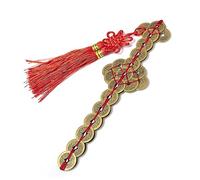 lachineuse - Espada Protectora Feng Shui - Sapèques de Cobre y cordón Rojo - Longitud 23,5 cm - Cartera China - Decoración Zen Maison Bureau - Idea de Regalo China, Asia