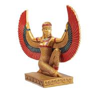 lachineuse - Estatuilla de ISIS Alada 21 cm - Estatua de la Diosa ISIS Roja y Dorada - Estatuilla de Decoración de Interiores del Antiguo Egipto - Objeto Decorativo Egipcio - Idea de Regalo Original