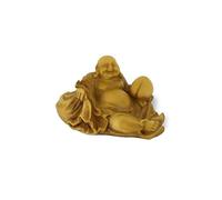 lachineuse - Estatuilla del Buda Sonriente de la Felicidad - Pequeña Estatua de Buda Dorado de 7 cm - Objeto Decorativo Zen Feng Shui Chino - Sala de Estar, Oficina - Idea de Regalo China Asia