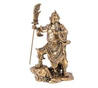 lachineuse Figura de Dios Guangong, Resina, Dorado, 22 x 13 x 10 cm