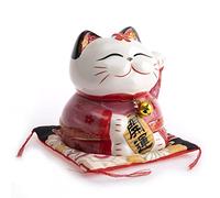 Lachineuse - Figura de Gato Japonés - Maneki Neko Kawaii - 13 x 11 x 11 cm | Figura de Maneki Neko, gato de la suerte japonés, estatuilla decorativa, idea de regalo de Japón