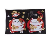 Lachineuse Maneki Neko - Alfombra de Suelo (80 x 50 cm), diseño japonés