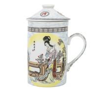 lachineuse - Taza de té Infusion - Motivos tradicionales chinos - Princesa china - Taza de porcelana - Altura 14,5 cm - Multicolor - Idea de regalo decorativo de Asia