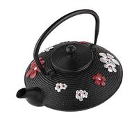 lachineuse - Tetera japonesa de hierro fundido - Flores de cerezo - con filtro infusor - Capacidad 0,8 L - Decoración japonesa asiática - Tetera tradicional Nipponne - Servicio de té - Color negro