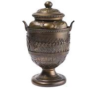 lachineuse - Urna egipcia de 28 cm - Jarrón Egipcio - Decoración del Antiguo Egipto - Objeto Decorativo de Interior - Mitología Bronce - Cobra, Toro, Jeroglíficos, Faraones - Idea de Regalo Original