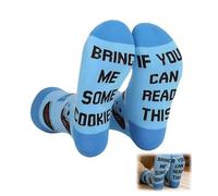 LACHT 1 Par Calcetines Divertidos, Regalos Graciosos, Regalos Cumpleaños, Diseño Con Texto Y Galletas, Calcetines Unisex Para Hombre Y Mujer, Regalo Original Para Amantes De La Diversión