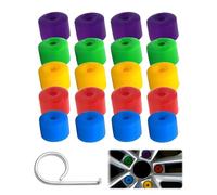 LACHT 17Mm Tapa De Tornillo De Rueda, 20 Piezas Tapa De Tornillo De Rueda De Coche, Tapa De Tornillo Antirrobo, Compatible Con Vw Golf Passat Beetle Compatible Con Audi, Todas Las Marcas De Coche