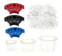 LACHT 300 Piezas Tazas Tinta Tatuaje, Tinta Tatuaje Profesional, Tinta Tatuaje, Cups Tattoo, Con 3 Soporte Tazas, Para Tatuador, Estudio Tatuaje, Diy