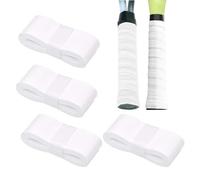 LACHT 4 Cintas De Agarre De Raqueta, Antideslizante Y De Secado Rápido, Grip Autoadhesiva Para Raqueta, Grip Para Raqueta Pádel, Tenis, Bádminton Y Squash, Pegajoso, Duradero, Absorbente. (Blanco)