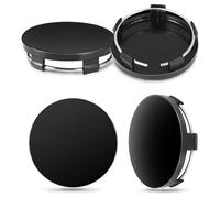 LACHT 4 Pcs Tapas Para Llantas Universales De 60 Mm, Centro De Rueda Tapa Buje Tapabujes Tapas Centrales De Rueda Tapones De Rueda Negro Reemplazo Compatible Con Vw Y Audi Duradero (Negro Elegante)