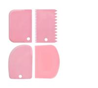 LACHT 4 Piezas Rasqueta Cocina, Espatula Cocina, Recoge Migas Pan Mesa, Juego De Utensilios De Repostería Con Espátulas Y Cortador, Para Decoración De Tartas Y Masa