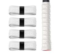 LACHT 4 Unidades Overgrip Tenis, Grip Raqueta Tenis Antideslizante, Overgrip Padel Antisudor, Cinta Raqueta Tenis Y Grip Pala Padel, Grips Padel Para Raquetas De Tenis, Bádminton Y Más (Blanco)