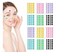 LACHT 480Piezas Parches Para Acné, Acné Parches Estrella Impermeable Hidrocoloides Pimple Patch Con Aceite Árbol De Té Y Ácido Salicílico Pimple Patches Diurno Y Nocturno, Granos-8/10/12/14/16Mm