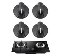 LACHT Botones Universales Para Hornos, Cocinas Y Placas De Cocción, Compatibles Con Una Variedad De Electrodomésticos,Negro, Paquete De 4 Que Permiten Una Instalación Sencilla Y Rápida.