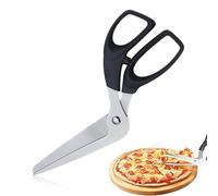 LACHT de acero inoxidable afilado, tijeras de pizza divisibles, tijeras profesionales para pizza, cortador de pizza grande, tijeras de cocina multifuncionales, aptas para lavavajillas, 24,5 cm