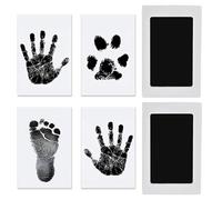 LACHT Huellas Bebe Recien Nacido, 8 Tarjetas De Impresión Y 4 Plantillas, Tinta Huella Bebe Pie Y Manos, No Tóxicas No Mancha, Kit Huella Perro, Regalo De Bautizo O Recuerdo