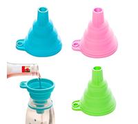 LACHT Juego De 3 Embudos Plegables, Embudo, Embudo Pequeño, Embudo Cocina, Embudo Plegable De Silicona Embudo Cocina Gadget Embudos Para Cocina Para Transferencia De Líquido