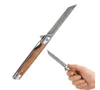 LACHT Juego de cuchillos clásicos para verduras de 1 pieza, cuchillo plegable, navaja de bolsillo delgada, cuchillo de caza multifuncional portátil de acero inoxidable, EDC con clip de bolsillo