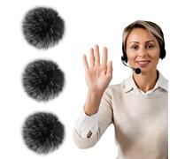 LACHT Lavalier Wind Muff 3 Pack Lapel Microphone Windscreen Muff Outdoor Furry Lav Windscreen Windproof Wind Screen