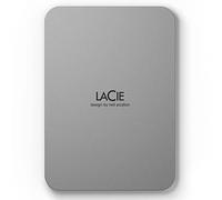 LaCie Mobile Drive V2 4TB - diseño fino, USB-C Disco duro externo portátil 2,5", Moon Silver, para Mac y Windows - incluye Rescue Data Recovery