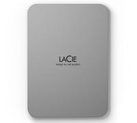 LaCie Mobile Drive Moon, 4TB, HDD portátil externa, PC Mac iPad & iPhone, Adobe All Apps Plan, Data Rescue Service (STLP4000400)