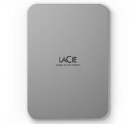LaCie Mobile Drive Moon, 4TB, External Hard Drive Portable, Silver, USB-C 3.2, P