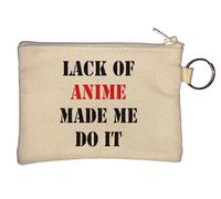 Lack of Anime Made me do it - Llavero con monedero, color beige, beige, Talla única
