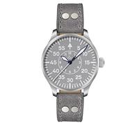 Laco Reloj de piloto automático, caja de acero inoxidable, cristal de zafiro, 5 bares, fabricado en Alemania, Herren